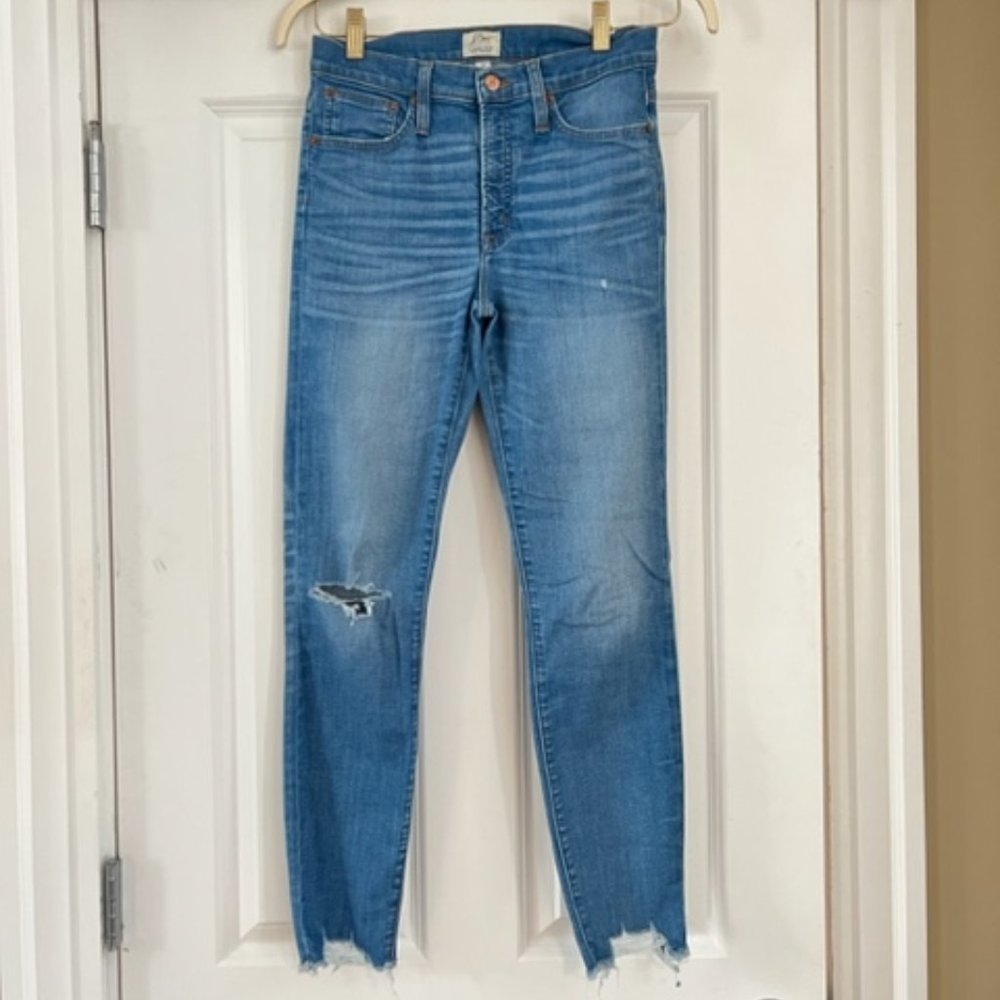 J. Crew 9" High Rise Toothpick Skinny Jeans Size 27